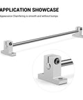 Pro Grade 4 Pack Aluminum 10mm Linear Motion Rod Support Shafts and Clamps for CNC Machines and 3D Printers shown installed