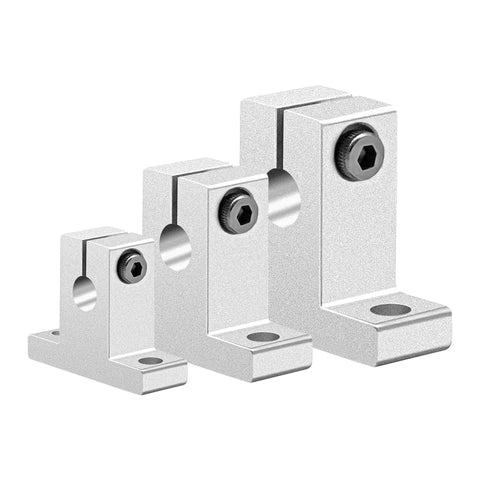 Pro Grade 4 Pack Aluminum 10mm Linear Motion Rod Support Shafts and Clamps for CNC Machines and 3D Printers, SK10 Holders