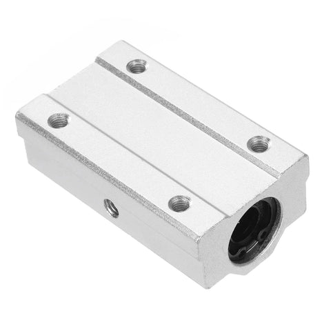 Front view of Heavy Duty Aluminum 68mm Long Linear Motion Bearing Slide Set For 10mm Round Shaft Two Pack SCS10UU Ball Bearing Block