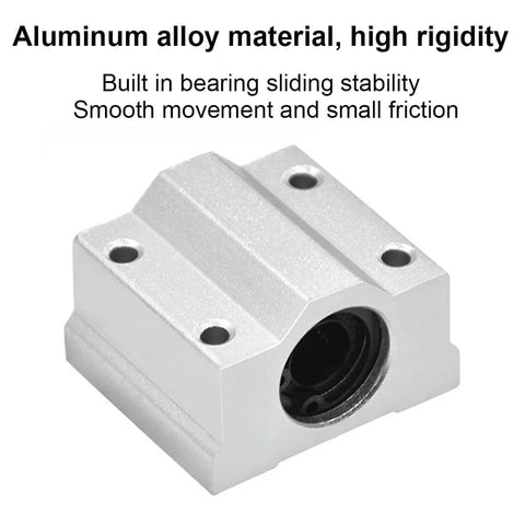 ✝️ Linear Motion Ball Bearing Slide Block, SCS10UU 10mm Pillow Block Closed Linear Bearing Aluminum Bushing for CNC 3D Printer