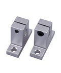 Ten Pack SK8 8 Mm Linear Rail Shaft Guide Support Brackets For CNC Machines And 3D Printers, Beefy Aluminum Alloy With Sandblasted Finish