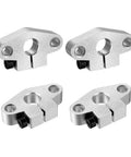 Aluminum SHF10 Linear Rod Rail Supports Kit 4 Pieces 10mm Shaft Diameter 5.5mm Mount Holes for CNC and 3D Printers