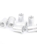 Aluminum Pull Rivet Nuts 100 Pcs Pack M10 Flat Head Vertical Rivnut Inserts for Metal Plates Automotive Aviation Railway