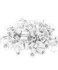 Aluminum Pull Rivet Nuts 100 Pcs Pack M10 Flat Head Vertical Rivnut Inserts For Metal Plates Automotive Aviation Railway