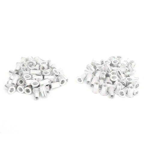 100 Pcs Aluminum Flat Head Vertical Pull Rivet Nuts Set M5 Auto Aviation Industrial Hardware WJ-30045M5 For Fastening Metal Plates