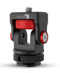 Aluminum Mini Ball Head With 360 Degree Rotation for Cameras Phones Monitors and LED Lights Supports Up To One Kilogram Cold Shoe Mount