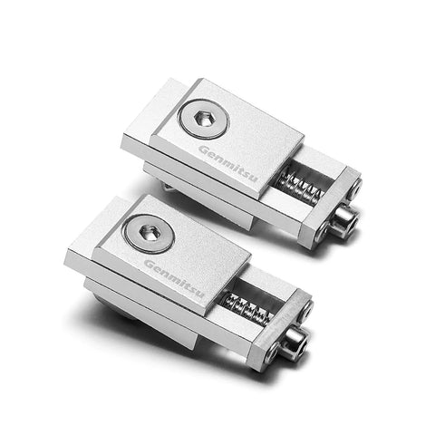 Upgrade Aluminum Mini Vise Clamp Set Genmitsu 2 Pcs high precision CNC router clamp for woodworking and metalworking, silver color