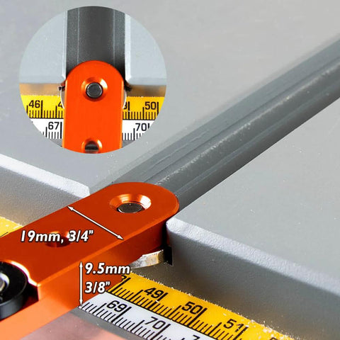 Miter Bar And Miter Slot Runner For Table Saw Sled And Crosscut Sled, 17 Inch 430mm Length, Premium Aluminum Alloy, close-up view.