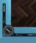 Aluminum Miter Saw Protractor | 7-Inch Rust Proof Angle Finder Featuring Precision Laser Engraved Scales (LX-230) in use on blue surface