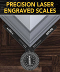 Aluminum Miter Saw Protractor | 7-Inch Rust Proof Angle Finder Featuring Precision Laser Engraved Scales (LX-230) in use
