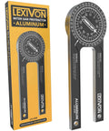Aluminum Miter Saw Protractor | 7-Inch Rust Proof Angle Finder Featuring Precision Laser Engraved Scales (LX-230) with packaging