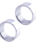 Aluminum 6061T6 2 Inch NPT Female Weld On Pipe Fitting Bung 2 Pack shown from side angle, durable and corrosion resistant.