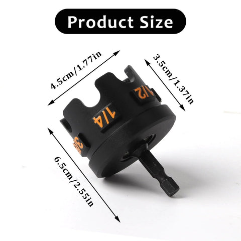 Durable aluminum nut spinning drill attachment quickly tightens and loosens 1/4, 3/8, and 1/2 inch threaded rods with hex shank compatibility.