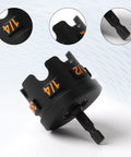 Durable aluminum nut spinning drill attachment quickly tightens and loosens 1/4, 3/8, and 1/2 inch threaded rods with hex shank