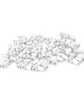 200 Piece Aluminum Flat Head Pull Riveting Nuts Set for Metal Panels and Pipes, Versatile Nutserts Kit scattered on white background