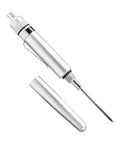 Aluminum Precision Vehicle Oiler Pen With Pinpoint Applicator And Pocket Clip Cover for SUVs RVs Trucks, open with cap removed