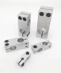 Assorted aluminum optical shaft cross clamp brackets 6x6mm double hole connectors for parallel and vertical mounts