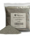 Brown Corundum Aluminum Oxide 220 Grit Blasting Media for Rust Removal and Metal Surface Prep Coating Removal 2.2 Lb Starter Bag
