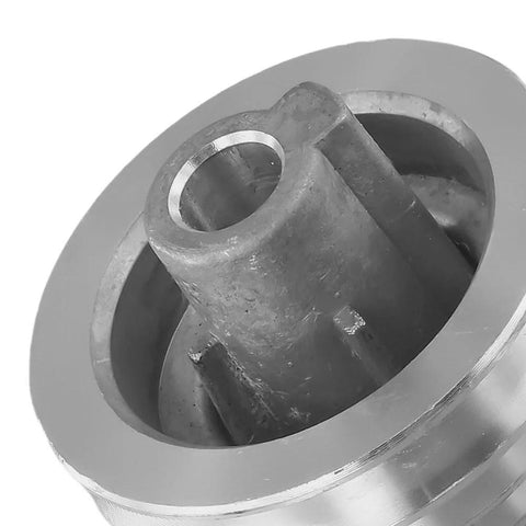 Close-up of the Aluminum Pagoda Pulley Wheel from the Aluminum Pagoda Pulley Wheel Set For Benchtop Drill Press With Four And Five Step V Belt