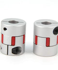 Aluminum Plum Shaped Flexible Shaft Coupling 10mm To 10mm For 3D Printer CNC Machine And Servo Stepper Motors 25mm Diameter 30mm Length 2 Pack