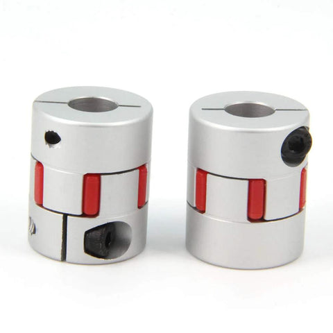 Aluminum Plum Shaped Flexible Shaft Coupling 10mm To 10mm For 3D Printer CNC Machine And Servo Stepper Motors 25mm Diameter 30mm Length 2 Pack
