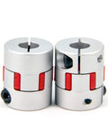 Aluminum Plum Shaped Flexible Shaft Coupling 10mm To 10mm For 3D Printer CNC Machine And Servo Stepper Motors 25mm Diameter 30mm Length 2 Pack