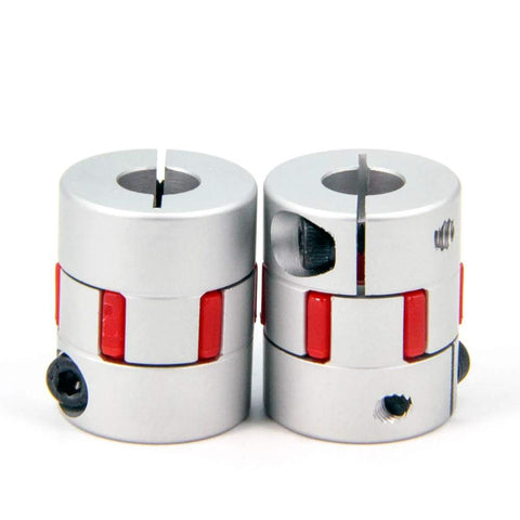 Aluminum Plum Shaped Flexible Shaft Coupling 10mm To 10mm For 3D Printer CNC Machine And Servo Stepper Motors 25mm Diameter 30mm Length 2 Pack