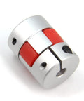 Aluminum Plum Shaped Flexible Shaft Coupling 5mm To 8mm Bore D20xL25, oxidation coated, ideal for 3D printers and CNC machines.