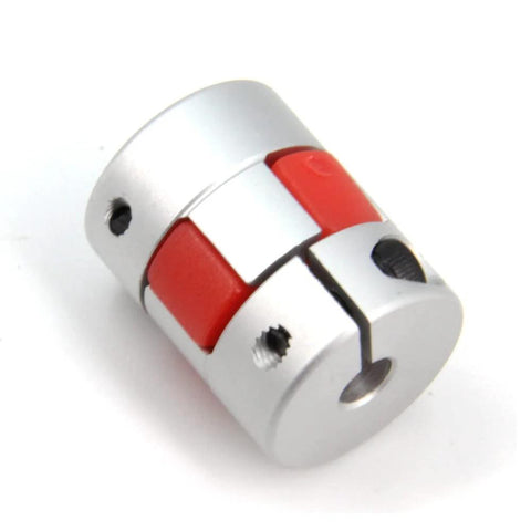 Aluminum Plum Shaped Flexible Shaft Coupling 5mm To 8mm Bore D20xL25, oxidation coated, ideal for 3D printers and CNC machines.