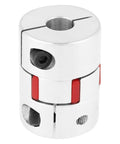 Aluminum Plum Shaped Flexible Shaft Coupling 10mm To 14mm Bore 30mm Diameter 40mm Length High Torque Connector