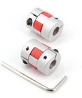 2 Pack Aluminum Plum Shaft Coupler 8mm To 8mm 20mm Diameter 25mm Length Flexible Motor Coupler for CNC and 3D Printer