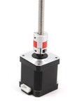 Two Pack Aluminum Plum Flexible Shaft Couplers 5mm To 8mm Bore, 20mm Diameter, installed on motor for CNC machines