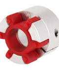 Aluminum Plum Shaped Flexible Shaft Coupling 10mm To 14mm Bore 30mm Diameter 40mm Length High Torque Stepper Motor Connector