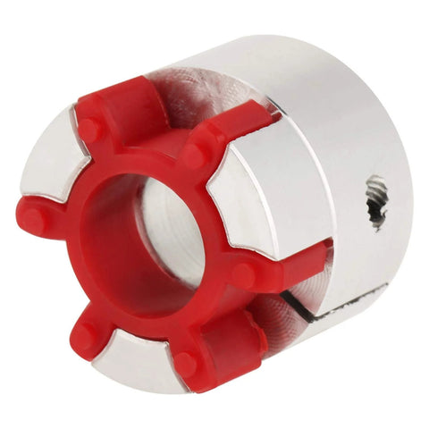 Aluminum Plum Shaped Flexible Shaft Coupling 10mm To 14mm Bore 30mm Diameter 40mm Length High Torque Stepper Motor Connector