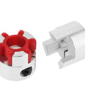 Aluminum Plum Shaped Flexible Shaft Coupling 10mm To 14mm Bore 30mm Diameter 40mm Length High Torque Stepper Motor Connector