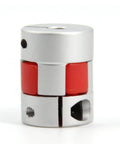 Aluminum Plum Shaped Flexible Shaft Coupling 5mm To 8mm Bore D20xL25 For Servo And Stepper Motors, close-up view