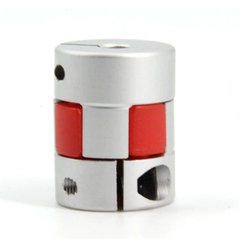 Aluminum Plum Shaped Flexible Shaft Coupling 5mm To 8mm Bore D20xL25 For Servo And Stepper Motors, close-up view