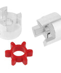 Aluminum Plum Shaped Flexible Shaft Coupling 10mm To 14mm Bore 30mm Diameter 40mm Length High Torque Stepper Motor Connector