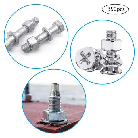 Aluminum POP Rivet Washers 350 Pcs For 1/8 In Rivets Thick Backup Washers with bolts and fastening in soft materials