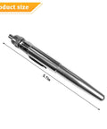 Car Precision Oiler Portable Aluminum Lube System Oiling Pen With Pocket Clip And Screw On Cover, side view showing 5.7-inch size