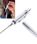 Straight Up Precise Oiler Pen Portable Aluminum Body With Pocket Clip For Machines Cars And Power Tools, showing needle tip and clip.