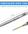 Aluminum Precision Oiler Pen With Solid Needle And Pocket Clip featuring solid brass tip and adjustable oil output, 5.7-inch length.
