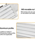 Aluminum profile with M6 movable nut for 100mm stroke cnc linear stage motion actuator, x y z axis linear slide rail guide