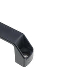 Close-up of black Industrial Pull Handle 120mm For 3030 And 4040 Aluminum Extrusions With M6 And M8 Screws And Nuts Universal Kit