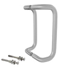 Offset Back To Back Aluminum Pull Handles With Clear Anodized Finish 11 Inch Length 10 Inch Center To Center 1 Inch Diameter