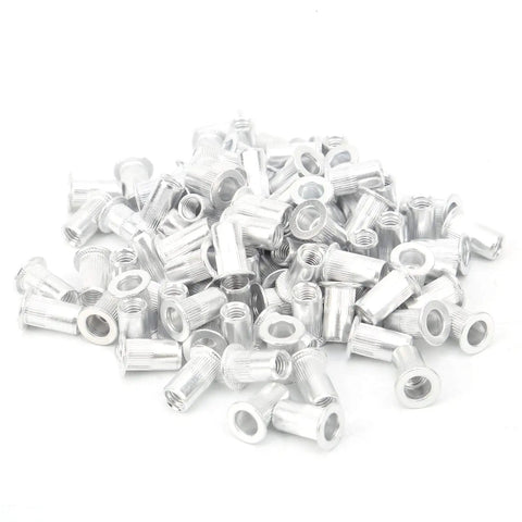 Heavy Duty Pull Riveting Nuts Set In Aluminum 100 Pieces Flat Head M3 To M10 For Metal Plate Fastening And Pipe Assemblies