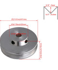 Aluminum Single Groove Pulley 41x16x6mm With 6mm Bore For 3 To 5mm PU Round Belts, ideal for DIY projects, showing dimensions.