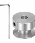 Aluminum Single Groove Pulley With 5mm Bore And 20mm Diameter Including Hex Wrench For Easy Setup shown with hex wrench