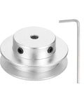 Aluminum single groove pulley for 5-6 mm belts offers smooth power transfer with a 40 mm outer diameter and 4 mm bore, includes hex wrench