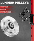 Pro Grade Aluminum Heavy Duty Pulley Wheel For Gym Equipment RitFit 90mm Bearing Pulley Set on power rack